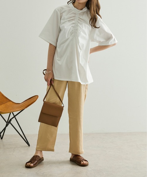 Ambre Neige(アンブルネージュ)の「フロントギャザートップス/【WEB/EC限定商品】(シャツ/ブラウス・レディース・オフホワイト/ライトブラウン/モカ/ナチュラル・FREE)」の18枚目の写真