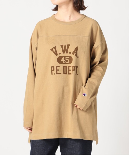 SLOBE IENA（スローブイエナ）の「【Champion / チャンピオン】SLOBE別注 プリントカットソー【洗濯機洗い可】◆（Tシャツ/カットソー・レディース・ホワイト/グレー/ベージュ/グリーン/カーキ/ネイビー・FREE）」の21枚目の写真