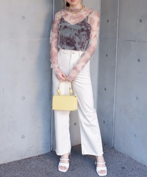 SPIRALGIRL（スパイラルガール）の「カットオフストレッチパンツ（その他パンツ・レディース・パープル/オフホワイト・SMALL/MEDIUM）」の9枚目の写真