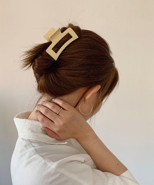 LAC-VERT(ラック・ヴェール)の「ビッグスクエアヘアクリップ(バレッタ/ヘアクリップ・レディース・ホワイト/ブラック/ブラウン/その他1/その他2・FREE)」の18枚目の写真