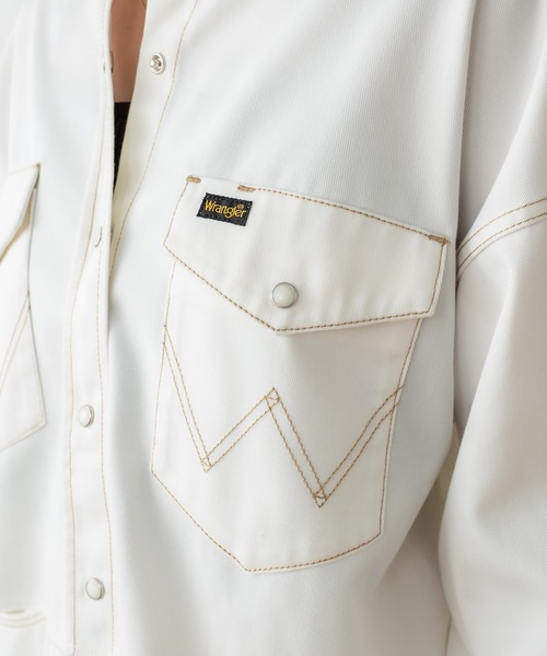 【新品・未使用】Wrangler×Mystic/ノーカラー/ショートレングス短丈 mystic（ミスティック）の「Wrangler 別注ショートジャケット