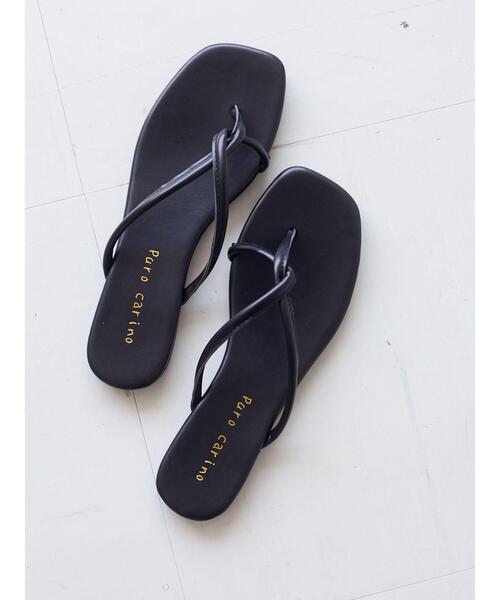 Green　Parks（グリーンパークス）の「【WEB限定サイズあり】・ナローストラップトングサンダル＊（サンダル・レディース・ブラック/アイボリー/パイソン・LL/S/M/L）」の16枚目の写真