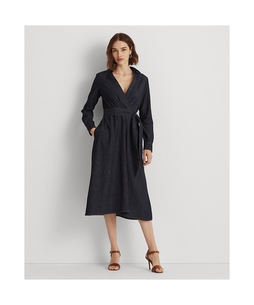 セール サープリス デニム ミディ ドレス シャツワンピース Lauren Ralph Lauren ローレン ラルフローレン のファッション通販 Zozotown
