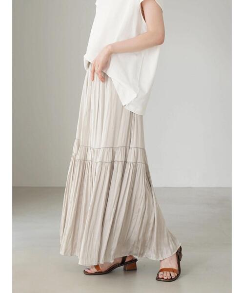 AMERICAN HOLIC（アメリカンホリック）の「丈違いティアードスカート（スカート・レディース・ライトグレー/ドット/その他14・M/L）」の5枚目の写真