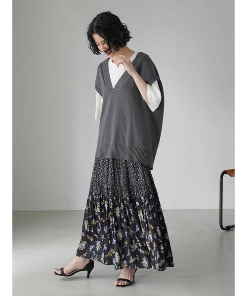 AMERICAN HOLIC（アメリカンホリック）の「丈違いティアードスカート（スカート・レディース・ライトグレー/ドット/その他14・M/L）」の11枚目の写真