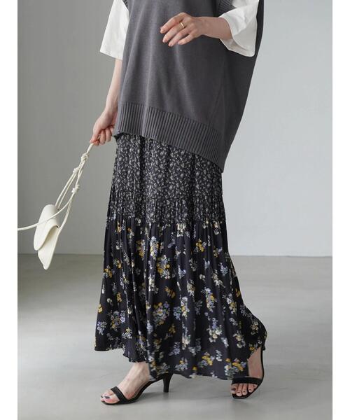 AMERICAN HOLIC（アメリカンホリック）の「丈違いティアードスカート（スカート・レディース・ライトグレー/ドット/その他14・M/L）」の3枚目の写真