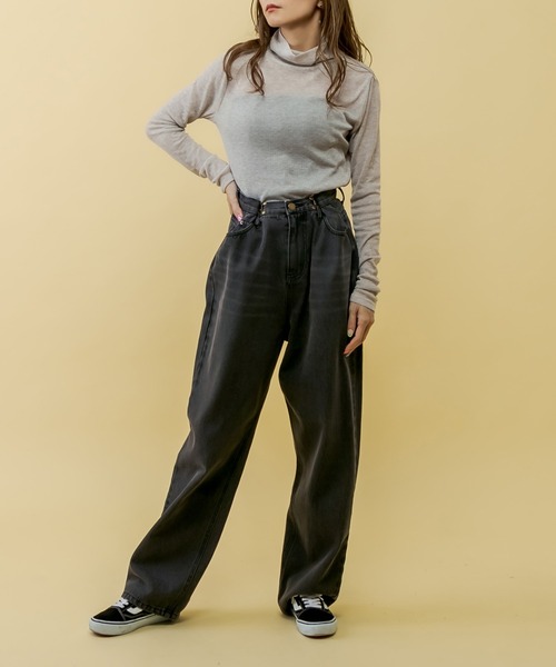 RASVOA(ラスボア)の「ゆるリブタートルプルオーバー(ニット/セーター・レディース・チャコールグレー/グレー/ブルー・FREE)」の11枚目の写真