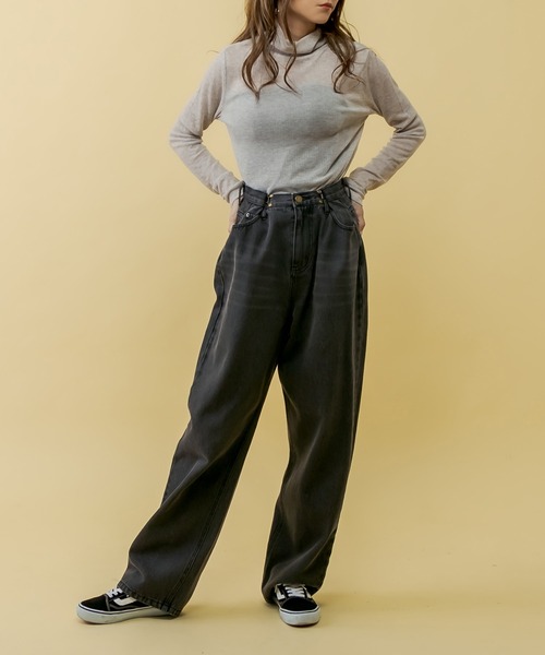 RASVOA(ラスボア)の「ゆるリブタートルプルオーバー(ニット/セーター・レディース・チャコールグレー/グレー/ブルー・FREE)」の12枚目の写真