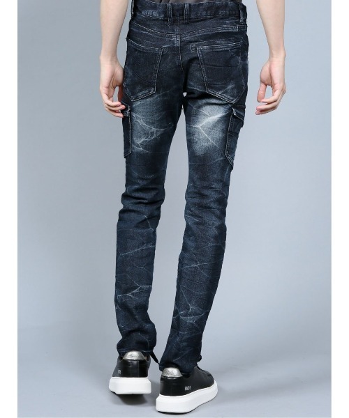 semantic design（セマンティックデザイン）の「セマンティックデザイン/semantic design リサイクル ストレッチデニム スキニーカーゴパンツ（デニムパンツ・メンズ・ネイビー/ブラック・LARGE/MEDIUM/S/X-LARGE）」の12枚目の写真