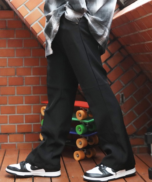 ８(eight)（エイト）の「ストレッチカラーフレアパンツ（チノパンツ・メンズ・ブルー/オフホワイト/ブラック/ブラウン系その他/グリーン・MEDIUM/LARGE）」の3枚目の写真