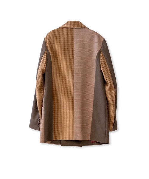 La SRIC（ラスリック）の「La SRIC / WチェックコンビJK（テーラードジャケット・レディース・ブラウン/キャメル・MEDIUM）」の11枚目の写真