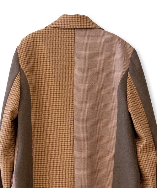 La SRIC（ラスリック）の「La SRIC / WチェックコンビJK（テーラードジャケット・レディース・ブラウン/キャメル・MEDIUM）」の13枚目の写真
