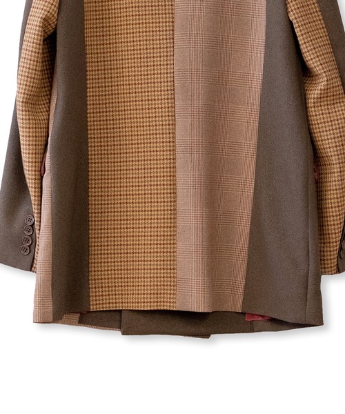 La SRIC（ラスリック）の「La SRIC / WチェックコンビJK（テーラードジャケット・レディース・ブラウン/キャメル・MEDIUM）」の15枚目の写真