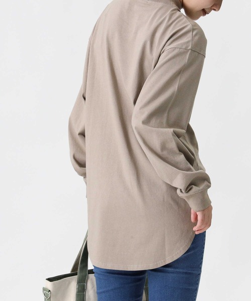 HONEYSUCKLE ROSE(ハニーサックルローズ)の「【HONEYSUCKLE ROSE】モックネックロンT(Tシャツ/カットソー・レディース・ホワイト/ブラック/ライトブラウン・M/L/S)」の15枚目の写真