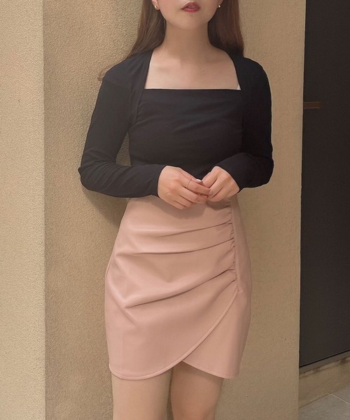 Crea titty&Co. PETIT(クレアティティーアンドコープチ)の「【Crea titty&Co.PETIT】フェイクレザーヘムレイヤースカパン(スカート・レディース・ブラック/ホワイト/ピンク・SMALL/MEDIUM/LARGE)」の17枚目の写真