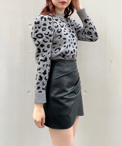 Crea titty&Co. PETIT(クレアティティーアンドコープチ)の「【Crea titty&Co.PETIT】フェイクレザーヘムレイヤースカパン(スカート・レディース・ブラック/ホワイト/ピンク・SMALL/MEDIUM/LARGE)」の10枚目の写真