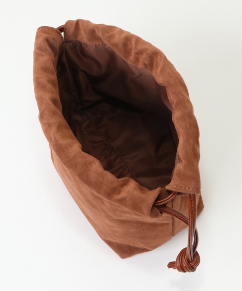 ikka（イッカ）の「PUミニ巾着付きショルダーバッグ（ショルダーバッグ・レディース・ブラック/ダークグリーン/ベージュ/ピンク・FREE）」の7枚目の写真