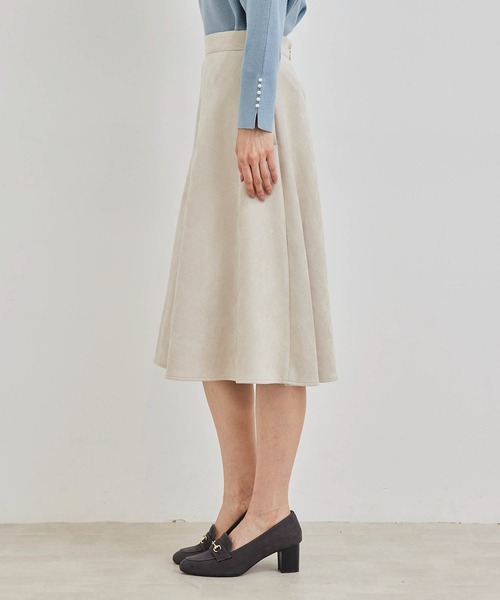 ROPE' PICNIC（ロペピクニック）の「リサイクルポリダンボールスエードフレアスカート（スカート・レディース・チャコールグレー/ベージュ/ダークラベンダー・38/36）」の14枚目の写真