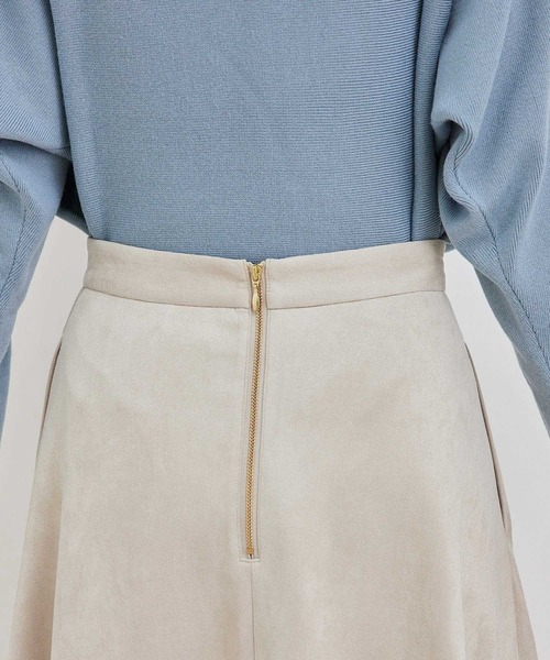 ROPE' PICNIC（ロペピクニック）の「リサイクルポリダンボールスエードフレアスカート（スカート・レディース・チャコールグレー/ベージュ/ダークラベンダー・38/36）」の12枚目の写真