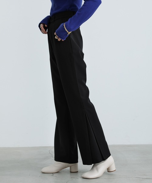 select MOCA(セレクトモカ)の「ハイウエストサイドタックフレアパンツ(スラックス・レディース・ブラック/ライトオリーブ/バーガンディー・SMALL/MEDIUM)」の18枚目の写真