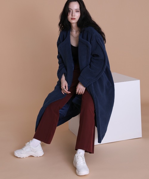 select MOCA(セレクトモカ)の「ハイウエストサイドタックフレアパンツ(スラックス・レディース・ブラック/ライトオリーブ/バーガンディー・SMALL/MEDIUM)」の7枚目の写真