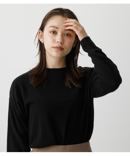 AZUL by moussy（アズールバイマウジー）の「NUDIE H/N KNIT TOPS/ヌーディーハイネックニットトップス（ニット/セーター・レディース・ブラック/オフホワイト/グリーン/イエロー系その他・SMALL/MEDIUM）」の13枚目の写真