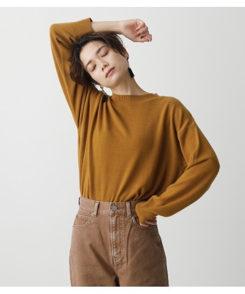 AZUL by moussy（アズールバイマウジー）の「NUDIE H/N KNIT TOPS/ヌーディーハイネックニットトップス（ニット/セーター・レディース・ブラック/オフホワイト/グリーン/イエロー系その他・SMALL/MEDIUM）」の14枚目の写真