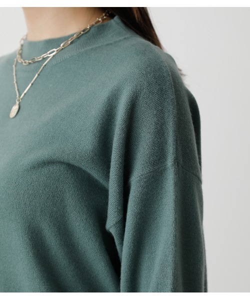 AZUL by moussy（アズールバイマウジー）の「NUDIE H/N KNIT TOPS/ヌーディーハイネックニットトップス（ニット/セーター・レディース・ブラック/オフホワイト/グリーン/イエロー系その他・SMALL/MEDIUM）」の16枚目の写真