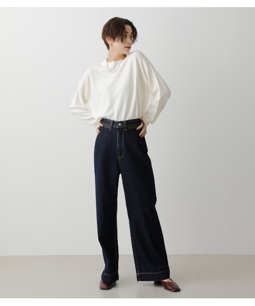 AZUL by moussy（アズールバイマウジー）の「NUDIE H/N KNIT TOPS/ヌーディーハイネックニットトップス（ニット/セーター・レディース・ブラック/オフホワイト/グリーン/イエロー系その他・SMALL/MEDIUM）」の12枚目の写真