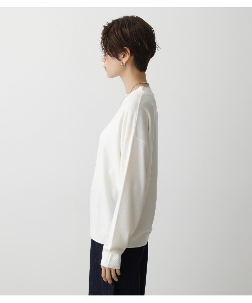 AZUL by moussy（アズールバイマウジー）の「NUDIE H/N KNIT TOPS/ヌーディーハイネックニットトップス（ニット/セーター・レディース・ブラック/オフホワイト/グリーン/イエロー系その他・SMALL/MEDIUM）」の8枚目の写真