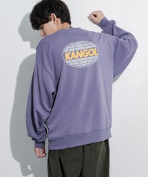 KANGOL カンゴール 別注 オーバーサイズカレッジロゴ裏起毛スウェット クルーネックトレーナー