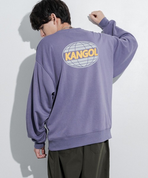 KANGOL（カンゴール）の「KANGOL カンゴール 別注 オーバーサイズカレッジロゴ裏起毛スウェット クルーネックトレーナー（スウェット・メンズ・ブラック/ブラウン/グリーン/パープル/ホワイト/ブルー/ブルーグレー・M/L/XL）」の7枚目の写真