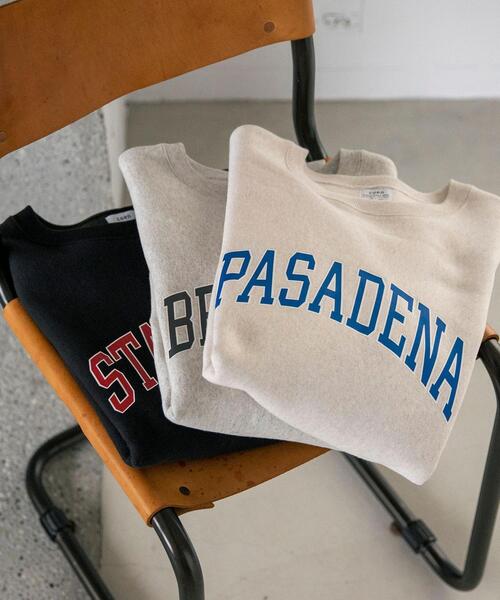 coen（コーエン）の「ヘビーウェイトカレッジロゴプリント裏起毛クルーネックスウェット（スウェット・メンズ・ライトグレー/ブラック/ナチュラル・SMALL/MEDIUM/LARGE/X-LARGE）」の3枚目の写真