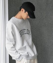 coen | ヘビーウェイトカレッジロゴプリントクルーネックスウェット(スウェット)