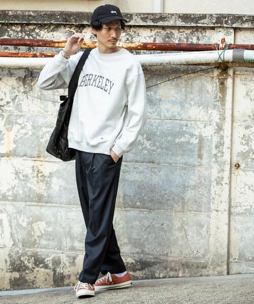 coen（コーエン）の「ヘビーウェイトカレッジロゴプリント裏起毛クルーネックスウェット（スウェット・メンズ・ライトグレー/ブラック/ナチュラル・SMALL/MEDIUM/LARGE/X-LARGE）」の5枚目の写真