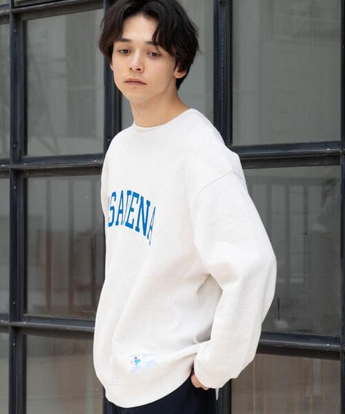 coen（コーエン）の「ヘビーウェイトカレッジロゴプリント裏起毛クルーネックスウェット（スウェット・メンズ・ライトグレー/ブラック/ナチュラル・SMALL/MEDIUM/LARGE/X-LARGE）」の22枚目の写真