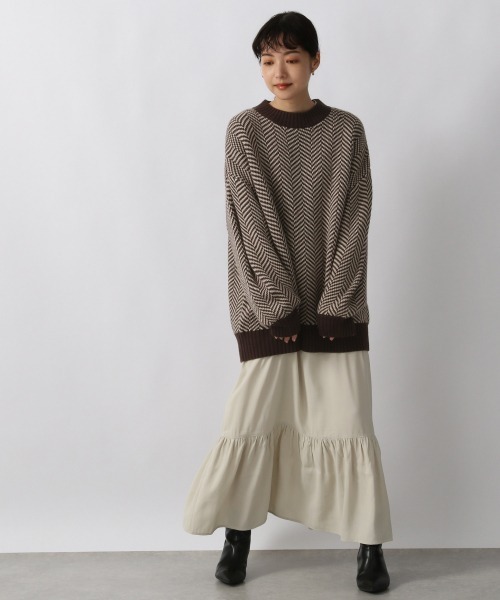 LOWRYS FARM（ローリーズファーム）の「ニットティアードキャミ２Ｐワンピース　216064（ワンピース・レディース・ブラック/ダークブラウン/レッド/アイボリー・FREE）」の13枚目の写真