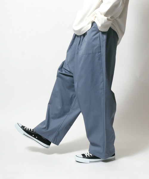 ANPAS（アンパス）の「Tuck Wide Balloon Pants/タックワイドバルーンパンツ シェフパンツ スケーターパンツ イージーパンツ ベイカーパンツ ワークパンツ（その他パンツ・メンズ・ブラック系その他/オリーブ/ベージュ/ブラウン系その他/ブラック/ワンウォッシュ/ネイビー/アイボリー/ブラック系その他2/ブルー/インディゴブルー/グリーン系その他/ホワイト系その他/グレー/ブラウン・M/LL/L）」の14枚目の写真