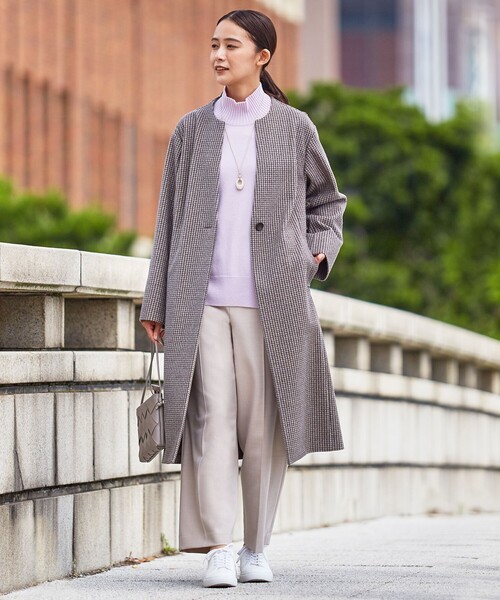 J.PRESS（ジェイプレス）の「ANASTASIAミルド 2way ストレート パンツ（その他パンツ・レディース・ベージュ系/グレー系/スモーキーグリーン系・T13/T15）」の5枚目の写真