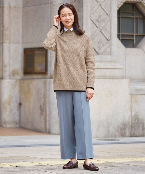 J.PRESS（ジェイプレス）の「ANASTASIAミルド 2way ストレート パンツ（その他パンツ・レディース・ベージュ系/グレー系/スモーキーグリーン系・T13/T15）」の7枚目の写真