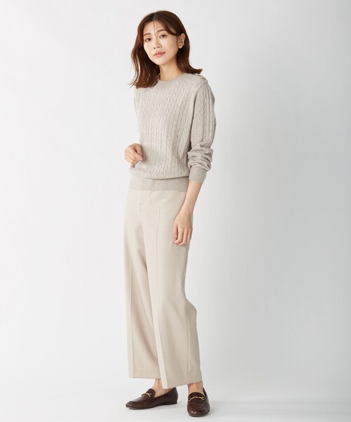 J.PRESS（ジェイプレス）の「ANASTASIAミルド 2way ストレート パンツ（その他パンツ・レディース・ベージュ系/グレー系/スモーキーグリーン系・T13/T15）」の10枚目の写真