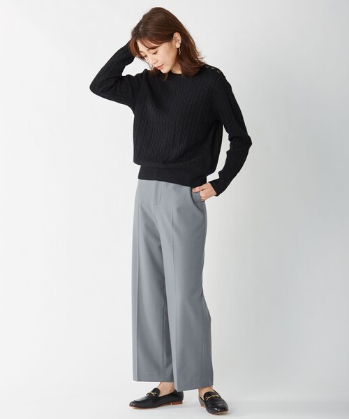 J.PRESS（ジェイプレス）の「ANASTASIAミルド 2way ストレート パンツ（その他パンツ・レディース・ベージュ系/グレー系/スモーキーグリーン系・T13/T15）」の15枚目の写真