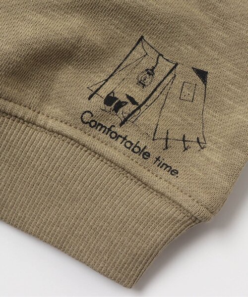 BREEZE（ブリーズ）の「キャンプイラストトレーナー（スウェット・キッズ・ベージュ/レッド/チャコール/カーキ・110/120/130/80/140/100/90）」の9枚目の写真