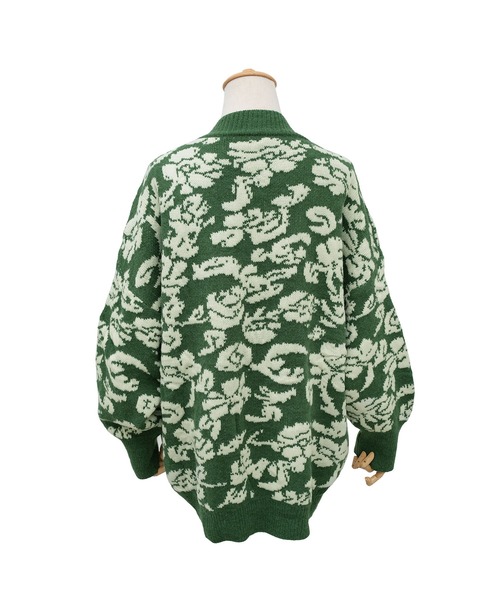 ＡＮＤＪ（アンドジェイ）の「【ANDJ MADE】ジャガード花柄カーディガン（カーディガン/ボレロ・レディース・グリーン/ブラック・M）」の20枚目の写真