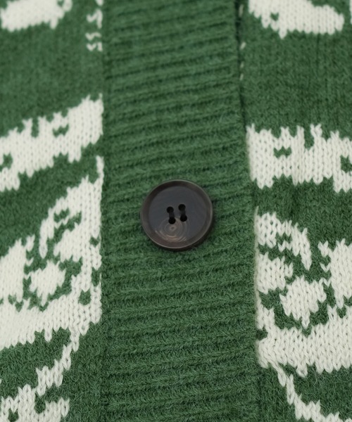 ＡＮＤＪ（アンドジェイ）の「【ANDJ MADE】ジャガード花柄カーディガン（カーディガン/ボレロ・レディース・グリーン/ブラック・M）」の6枚目の写真