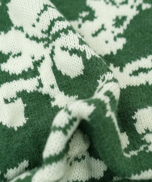 ＡＮＤＪ（アンドジェイ）の「【ANDJ MADE】ジャガード花柄カーディガン（カーディガン/ボレロ・レディース・グリーン/ブラック・M）」の11枚目の写真