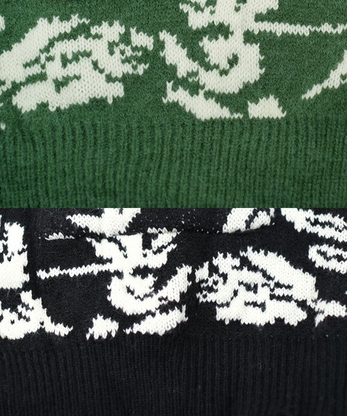 ＡＮＤＪ（アンドジェイ）の「【ANDJ MADE】ジャガード花柄カーディガン（カーディガン/ボレロ・レディース・グリーン/ブラック・M）」の7枚目の写真