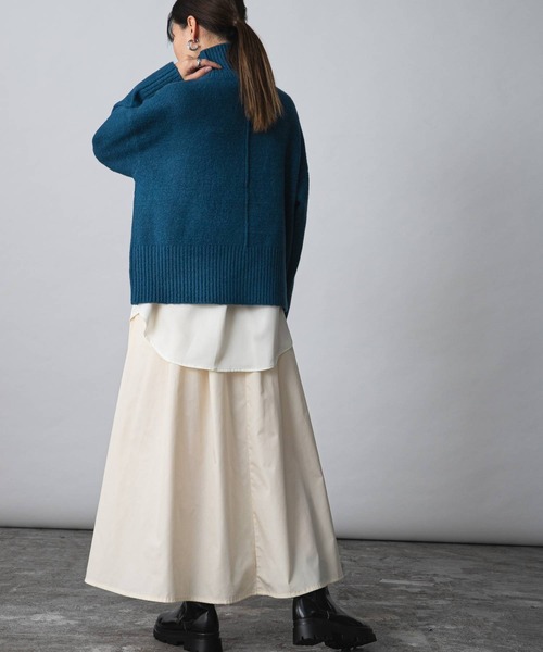 bohmal（ボマール）の「センターシームハイネックニット（ニット/セーター・レディース・グリーン/ピンク/ホワイト/ブラック/ブルー・FREE）」の11枚目の写真