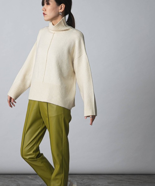 bohmal（ボマール）の「センターシームハイネックニット（ニット/セーター・レディース・グリーン/ピンク/ホワイト/ブラック/ブルー・FREE）」の18枚目の写真