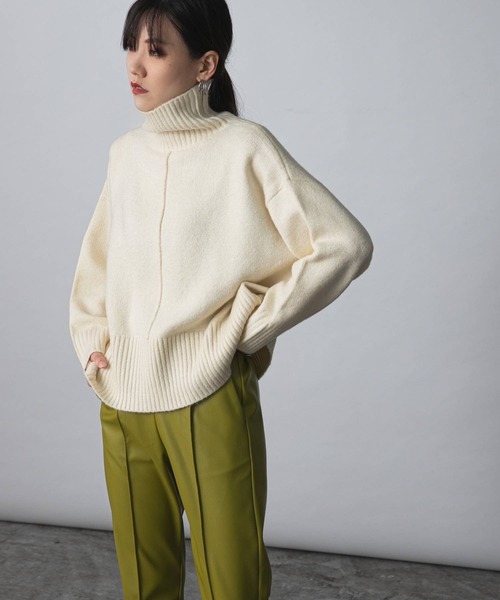 bohmal（ボマール）の「センターシームハイネックニット（ニット/セーター・レディース・グリーン/ピンク/ホワイト/ブラック/ブルー・FREE）」の20枚目の写真